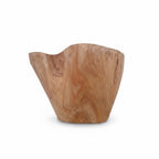 Natural Wonders USA handcrafted cedar wood bowl with a unique grain pattern and wavy rim, 8" tall. Food safe.