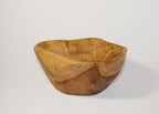Natural Wonders USA cedar wood nibble dish with natural grain and rustic oval shape, 1.5" H x 6" L x 4.5" W.
