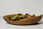 Natural Wonders USA light wood serving bowl, hand carved with organic shape and smooth matte finish.