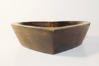 Natural Wonders USA dark wood heart-shaped serving bowl with natural grain, perfect for snacks or decor.