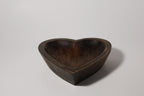 Natural Wonders USA dark wood heart-shaped serving bowl with natural grain detail, perfect for snacks or decor.