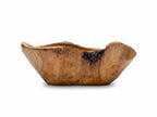 Natural Wonders USA small cedar bowl, 3.5" tall x 7" wide, showcasing warm wood grain and rustic charm.