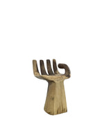 Natural Wonders USA Teak Hand Chair, carved solid teak wood, unique artistic seating, 20" H x 25" W