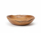 Natural Wonders USA 16" hand-crafted smooth teak serving bowl with natural wood grain and warm color.
