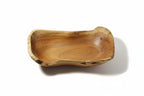 Natural Wonders USA rustic wooden trough bowl filled with yellow, purple, and blue flowers and greenery.