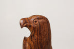 Natural Wonders USA hand-carved dark wood eagle figurine with detailed feathers and polished finish.