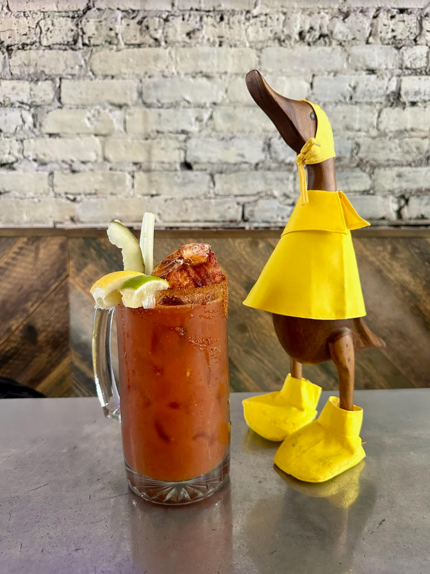 5pc Hand Carved Teak Wood Family Duck Set