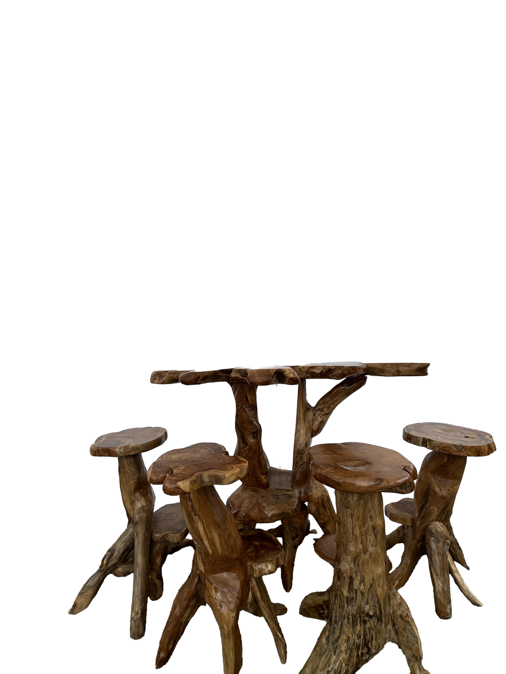 5pc Teak Wood Bar Set