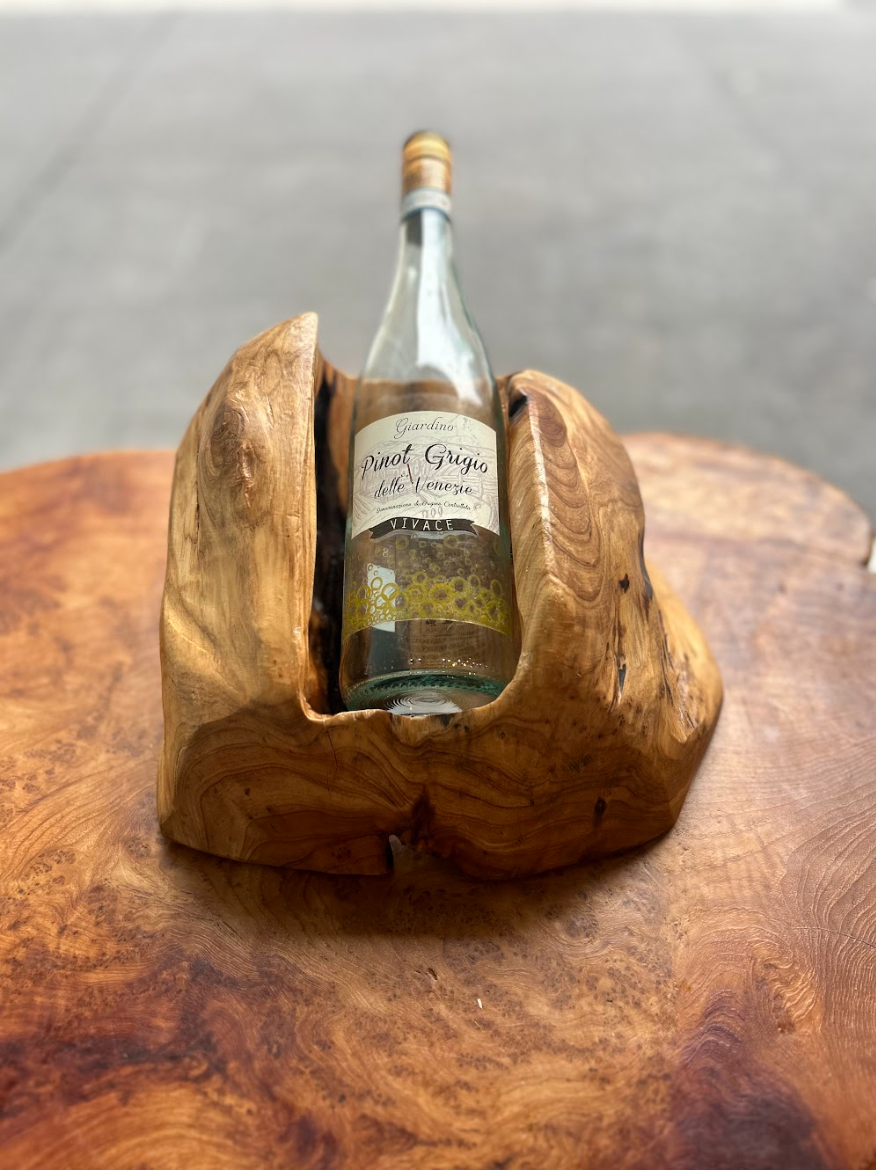 Cedar Single Bottle Wine Holder