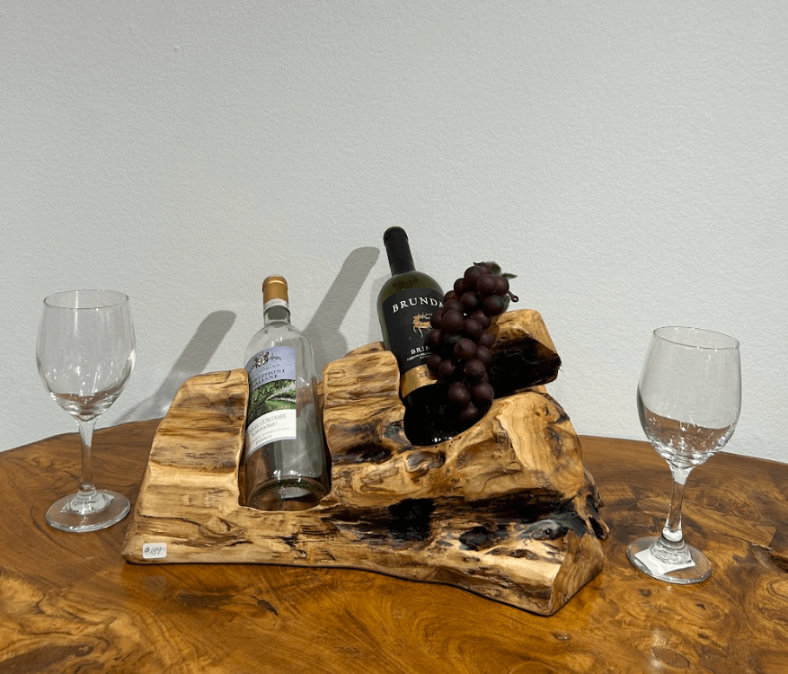 Cedar Burl 2 Bottle Wine Holder
