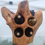 Teak root wine holder- 4 bottles