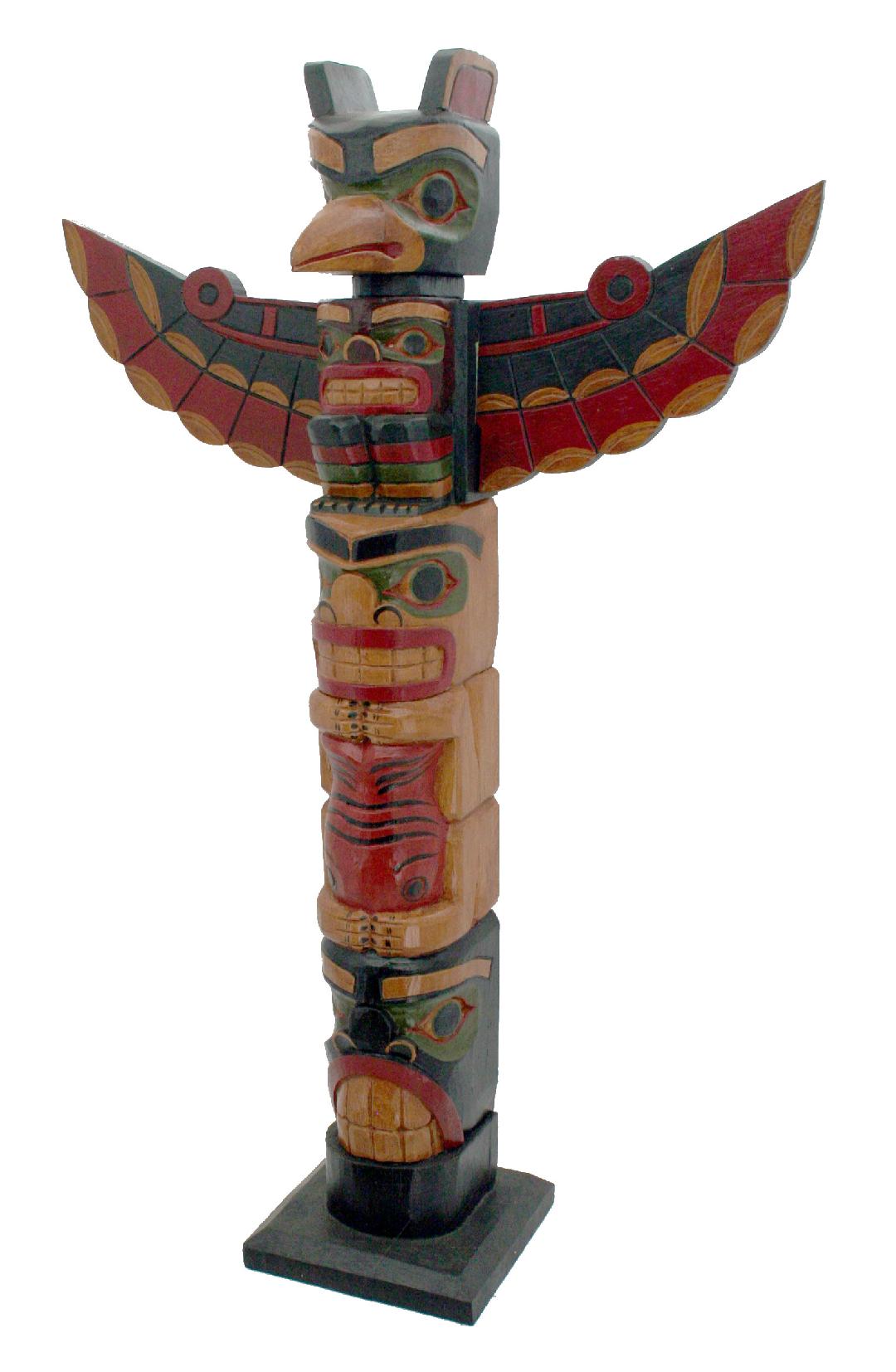 Brown/Green Wooden Totem