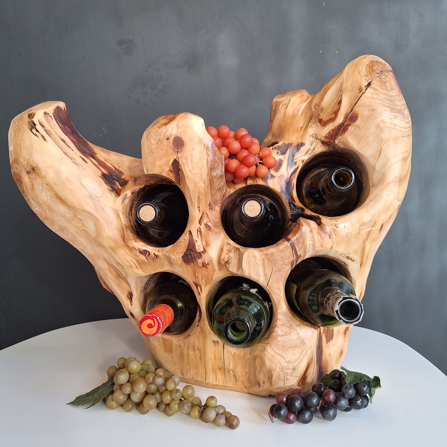 Cedar Stump 6 Bottle Wine Holder